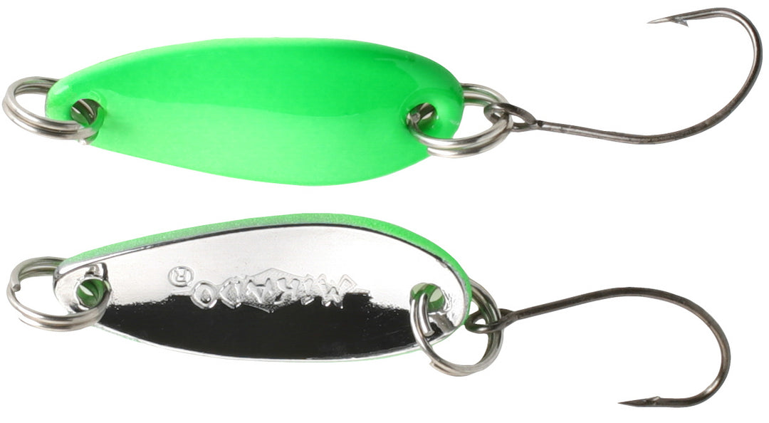 BLINKER - MINI SPOON 2.4cm/1.5g - FLUO GRÜN UND SILBER - 1 Stck.