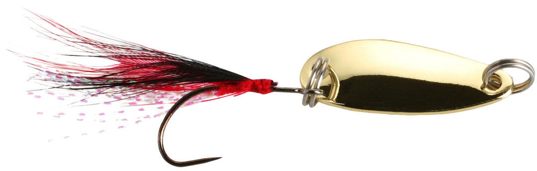 BLINKER - MINI SPOON MIT QUASTE 2.4cm/2.5g - GOLD - 1 Stck.