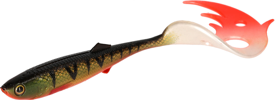 KÖDER - SICARIO PIKE TAIL 8.5cm/BLOODY PERCH - 4 Stck.