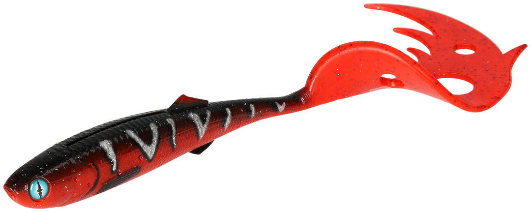 KÖDER - SICARIO PIKE TAIL 18cm/RED TIGER - 2 Stck.