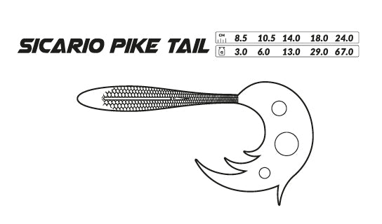 KÖDER - SICARIO PIKE TAIL 24cm/67g/SPOTTED BULLHEAD - 1 Stck.