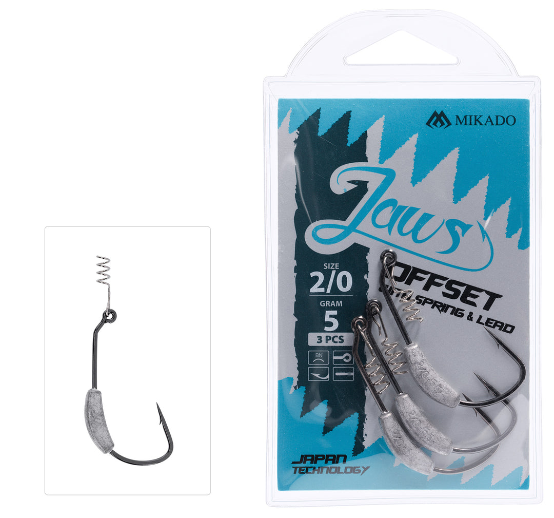 HAKEN - JAWS OFFSET MIT SCHRAUBE UND BLEI 3g NR. 2/0 - 3 Stck.