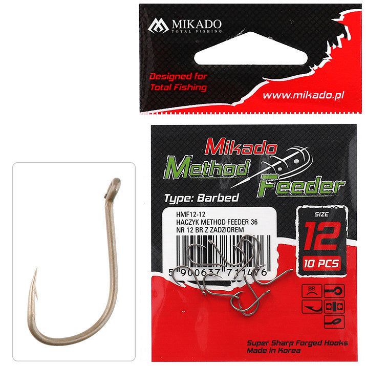 HAKEN - METHOD FEEDER - 36 NR. 14 BR - MIT WIDERHAKEN - 10 Stck.