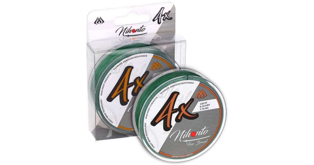 GEFLOCHTENE SCHNÜRE - NIHONTO FINE BRAID - 0.23mm/20.2kg/150m - GRÜN - 1 Spule