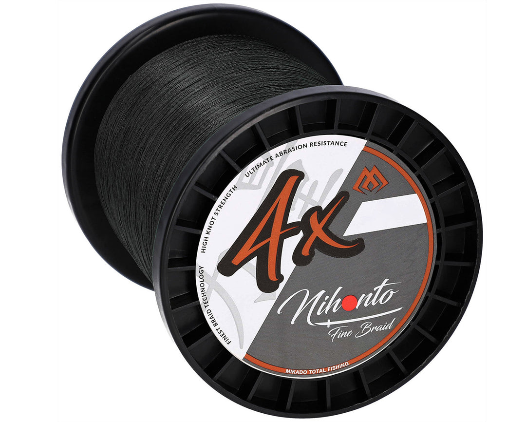 GEFLOCHTENE SCHNÜRE - NIHONTO FINE BRAID - 0.20mm/16.6kg/3000m - SCHWARZ - 1 Spule