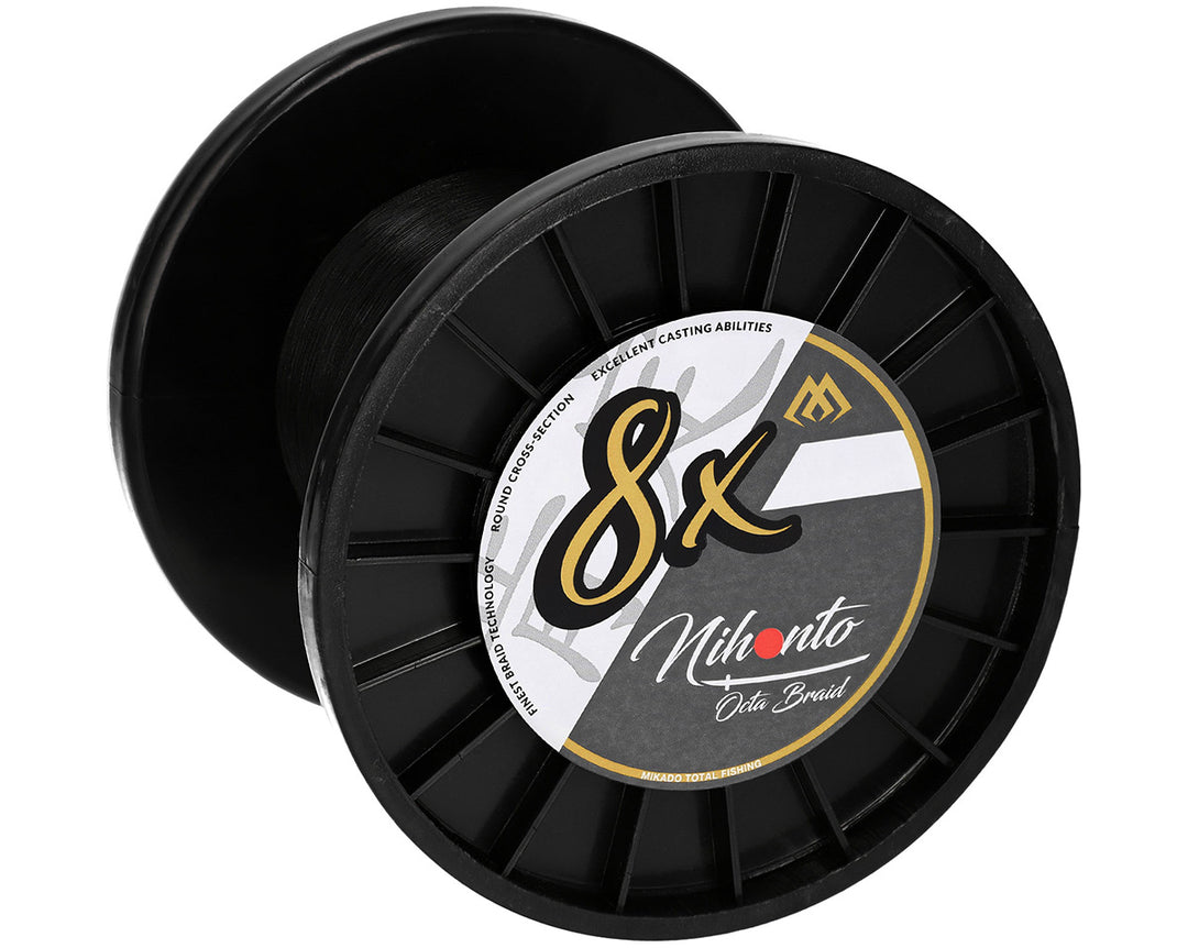 GEFLOCHTENE SCHNÜRE - NIHONTO OCTA BRAID - 0.12mm/8.90kg/2100m - SCHWARZ - 1 Spule