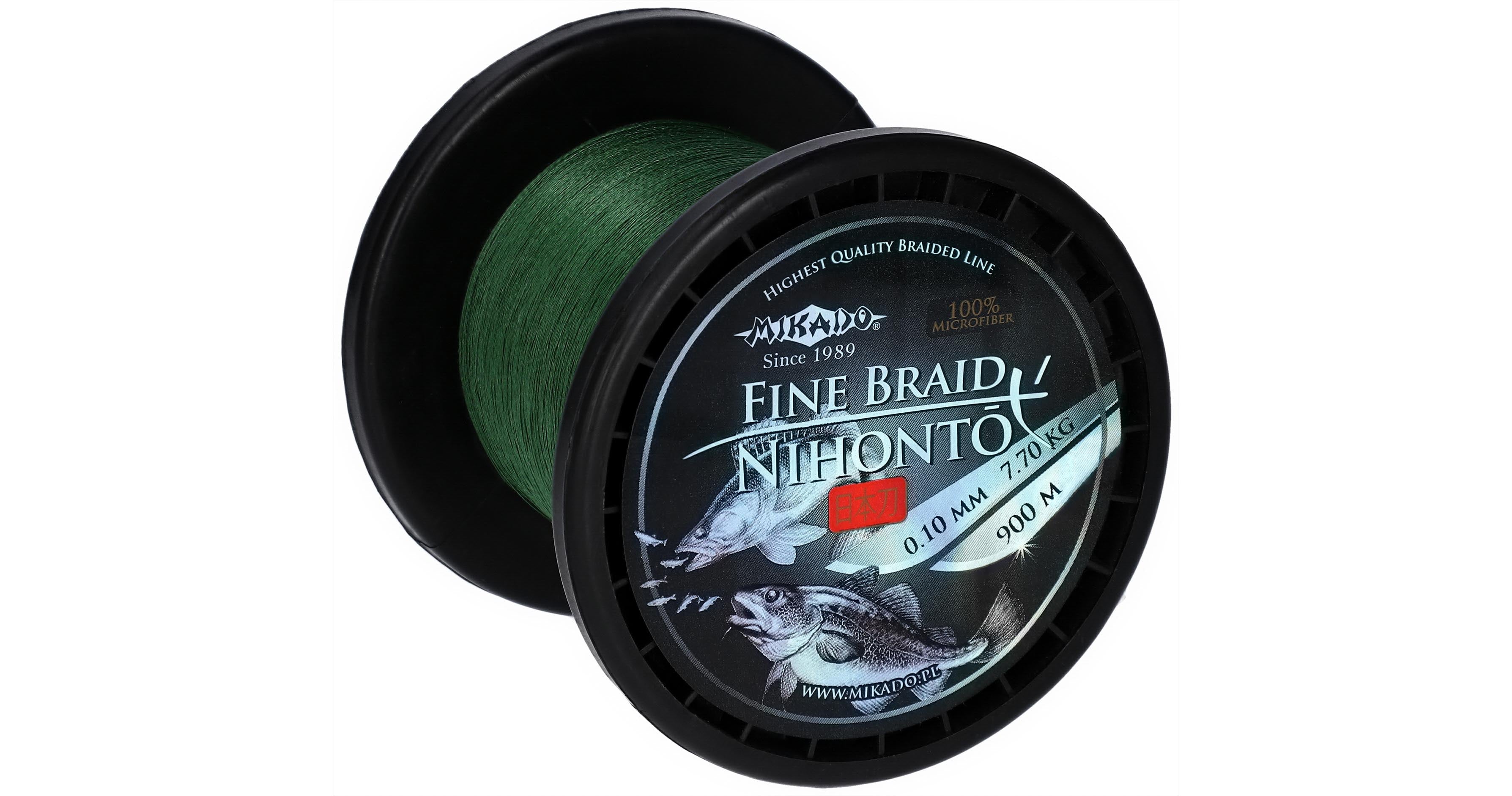 GEFLOCHTENE SCHNÜRE - NIHONTO FINE BRAID - 0.14mm/9.7kg/900m - GRÜN - 1 Spule
