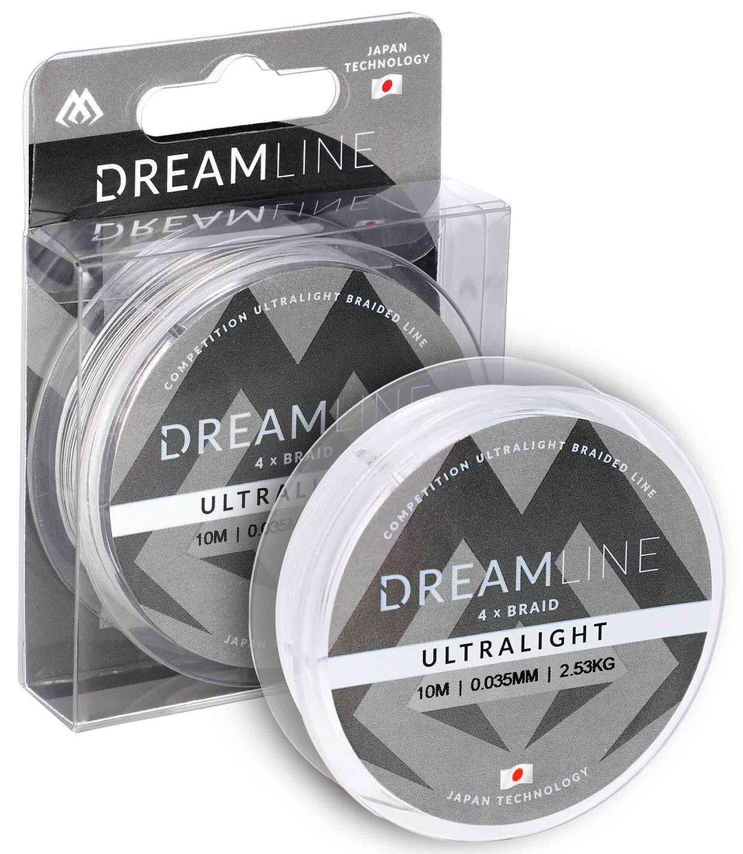 GEFLOCHTENE SCHNÜRE - DREAMLINE ULTRALIGHT - 0.035mm/2.53kg/10m - WEISS - 1 Spule