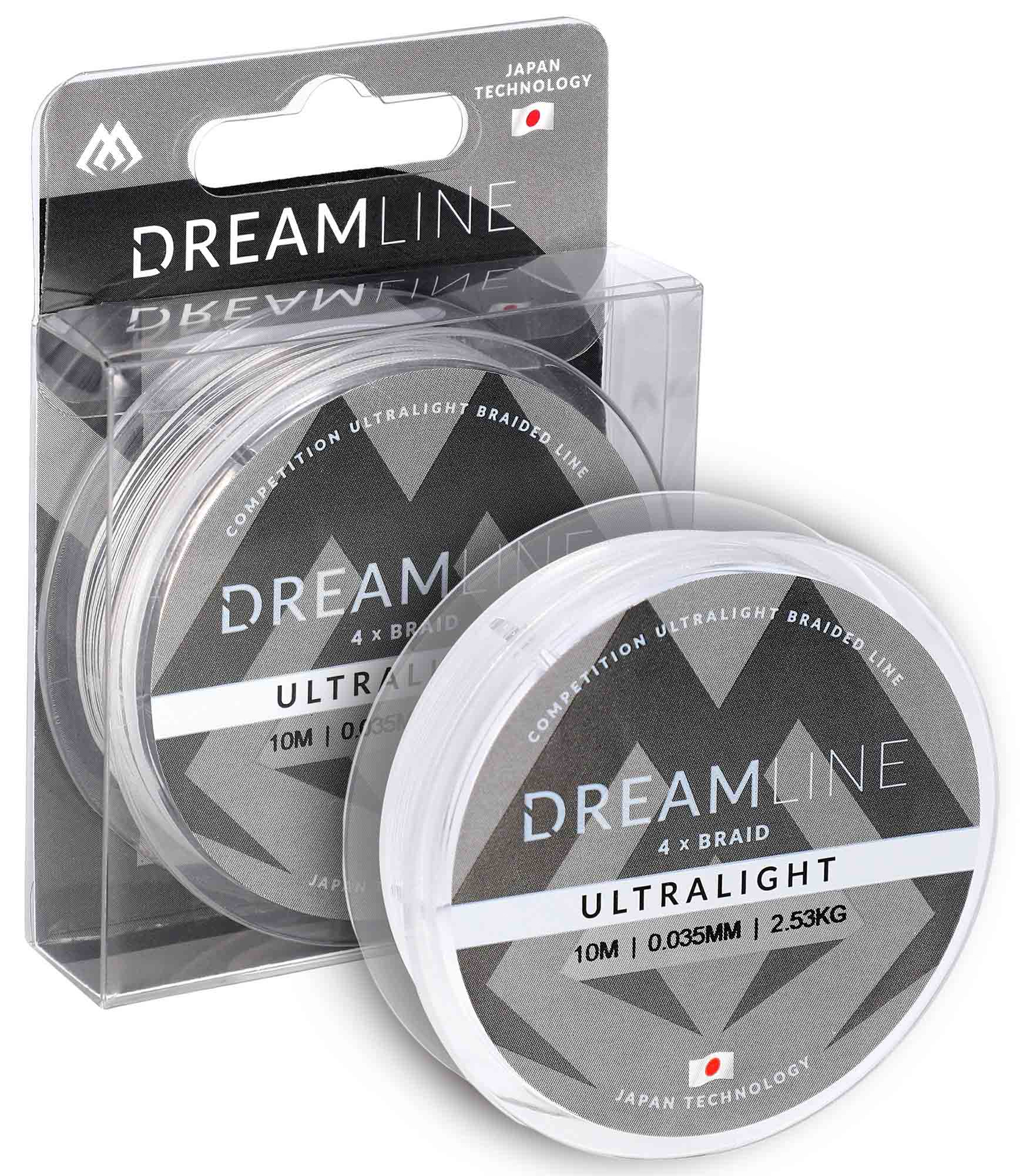GEFLOCHTENE SCHNÜRE - DREAMLINE ULTRALIGHT - 0.058mm/4.43kg/10m - WEISS - 1 Spule