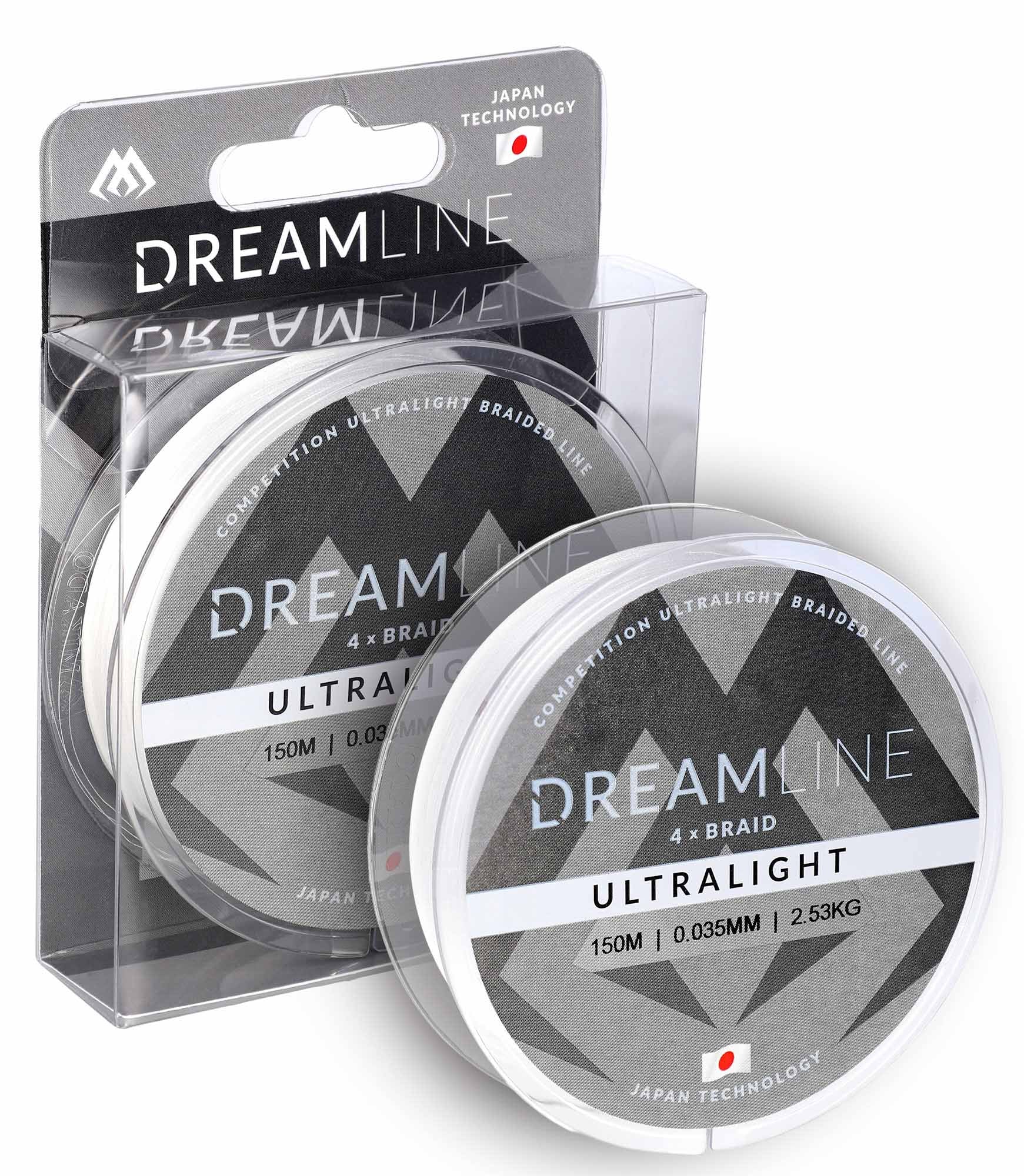 GEFLOCHTENE SCHNÜRE - DREAMLINE ULTRALIGHT - 0.058mm/4.43kg/150m - WEISS - 1 Spule