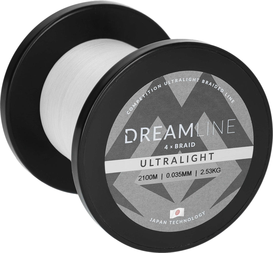 GEFLOCHTENE SCHNÜRE - DREAMLINE ULTRALIGHT - 0.047mm/3.87kg/2100m - WEISS - 1 Spule
