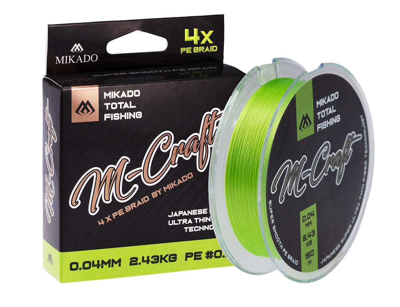 GEFLOCHTENE SCHNÜRE - M-Craft Braid - 0.08mm/4.51kg/150m - FLUO - 1 Spule