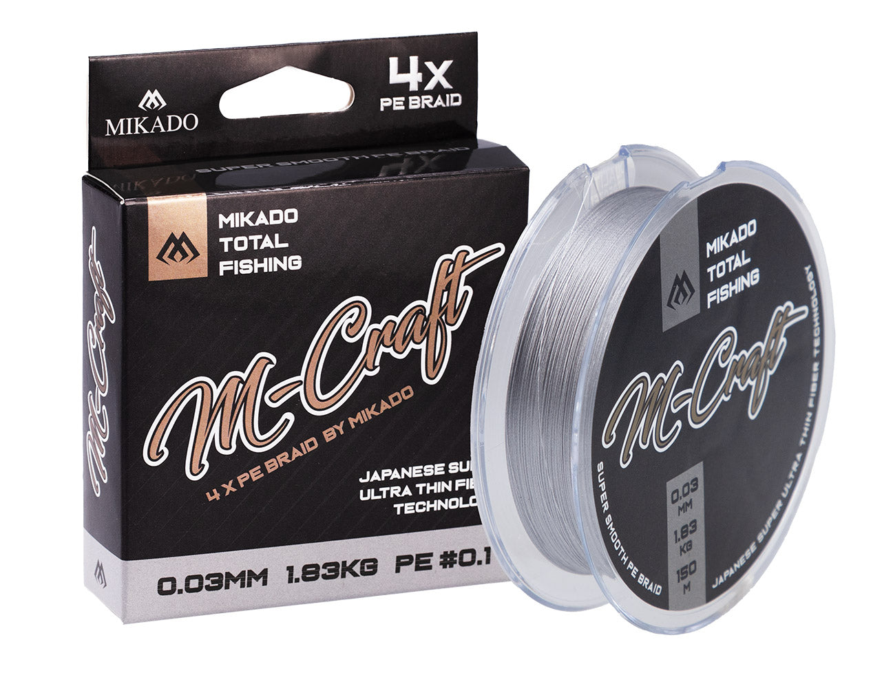 GEFLOCHTENE SCHNÜRE - M-Craft Braid - 0.04mm/2.43kg/150m - STEEL GRAY - 1 Spule